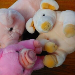 Plush Pig Trio - Pink and White Aurora And Iver Brand SOFT plush Stuffed Animal